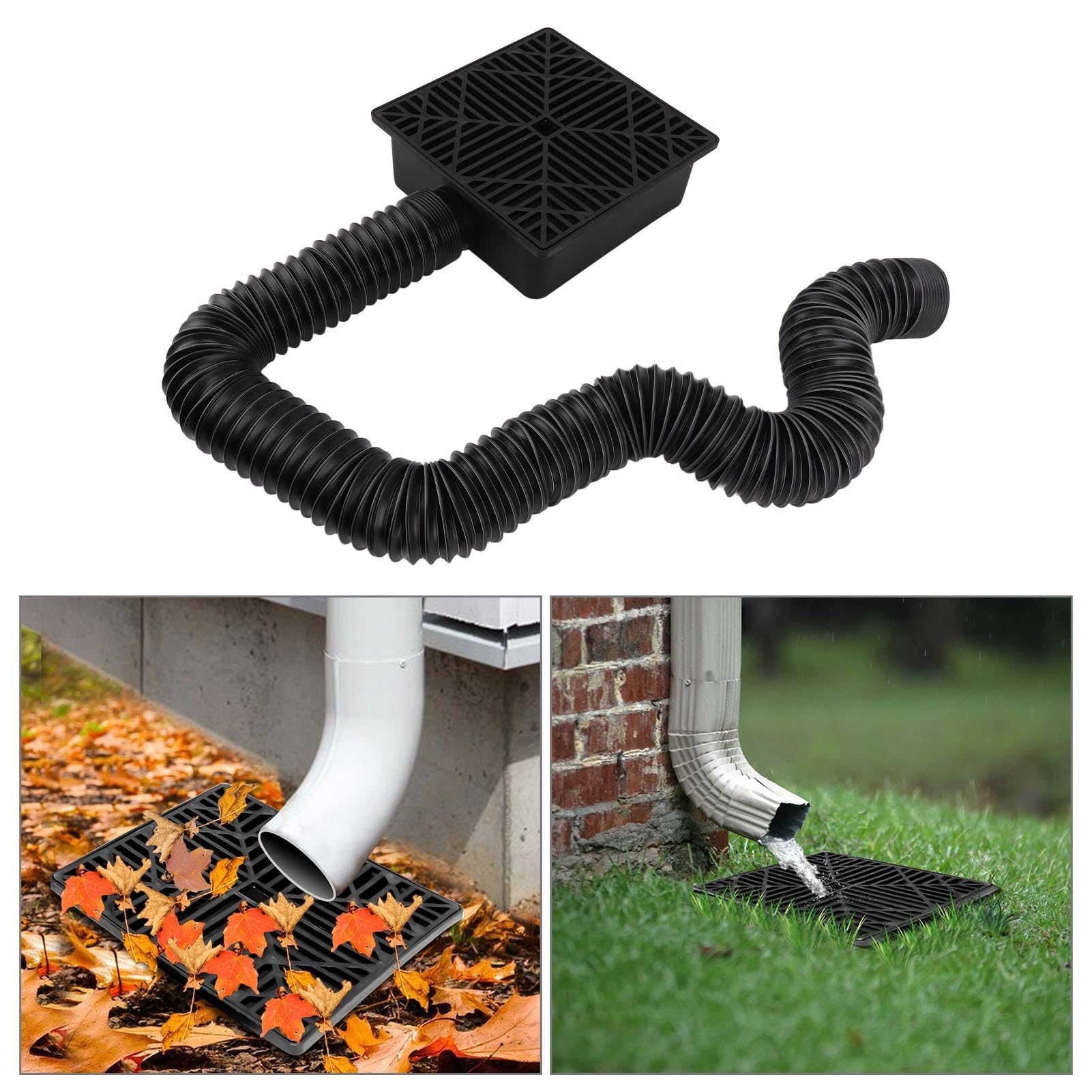 Gutter Downspout Extensions Catch Basin, Drain Kit Downspout Diverter Extendable Gutter Downspout Extensions Flexible