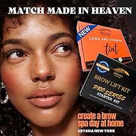 ARYANA NEW YORK Lash and Brow kit, Up to 10 applications, Black and Brown with Brow brush