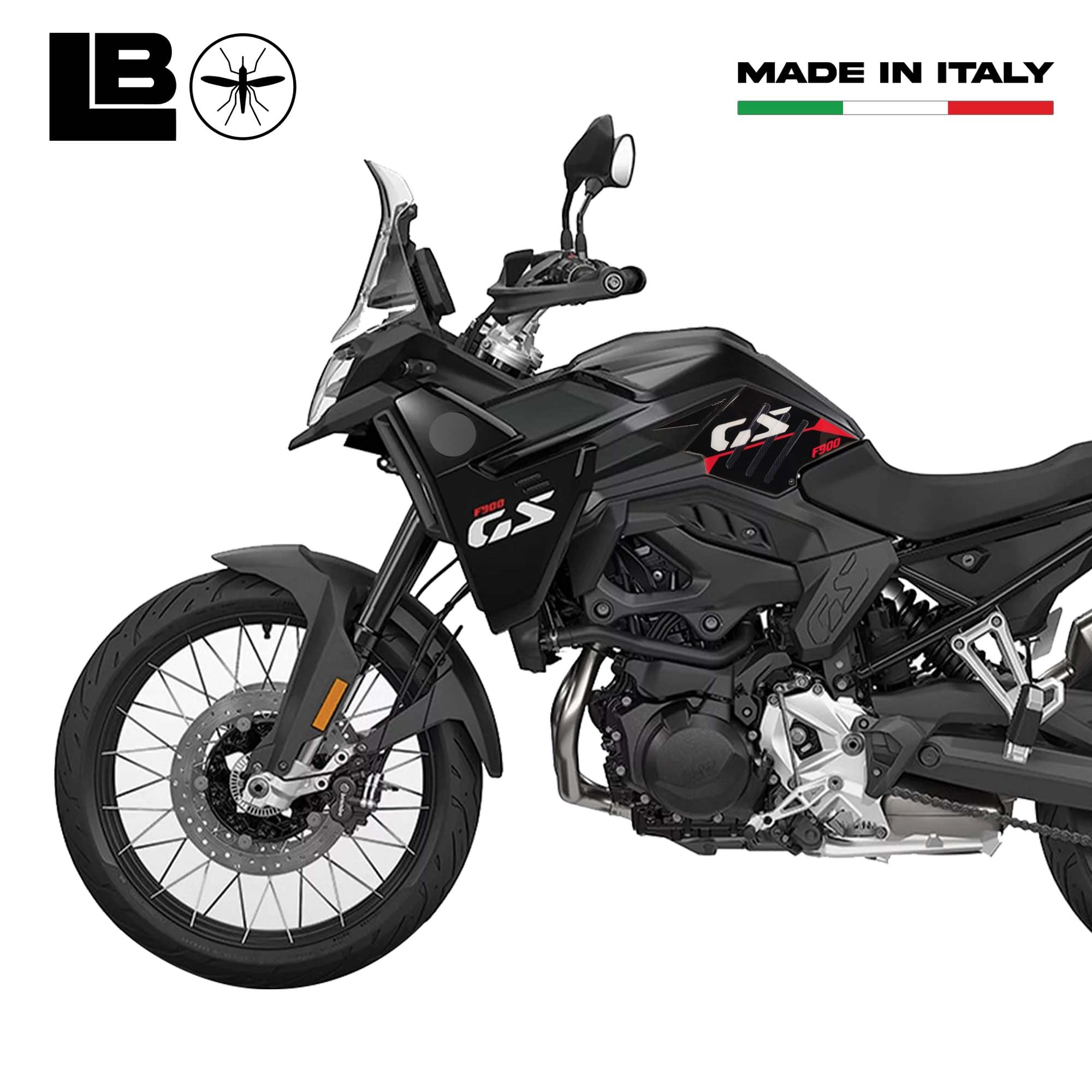 labelbike - Adesivi 3D Moto Serbatoio Protezione e Decorazione laterale in Resina compatibile con BMW F900 GS 2024