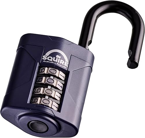 Miniatura 2 de Squire Candado resistente (CP50)  Grillete de acero resistente  Candado combinado de 4 ruedas  Acero aleado para resistencia a la corrosión