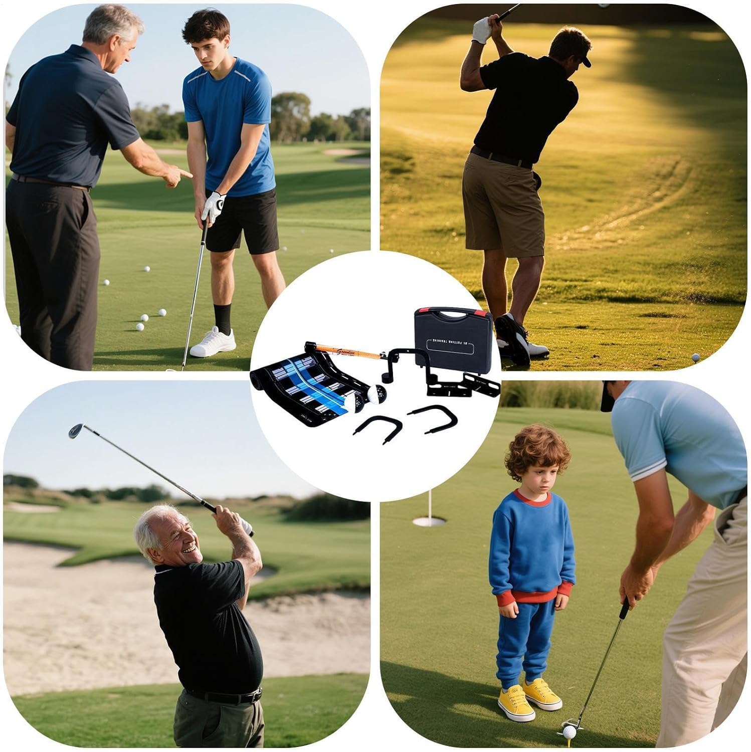 インドアパッティンググリーン - ドライビングレンジ練習用具 | 屋内外対応 携帯型ゴルフパッティングマット 男女自宅 裏庭 ガレー