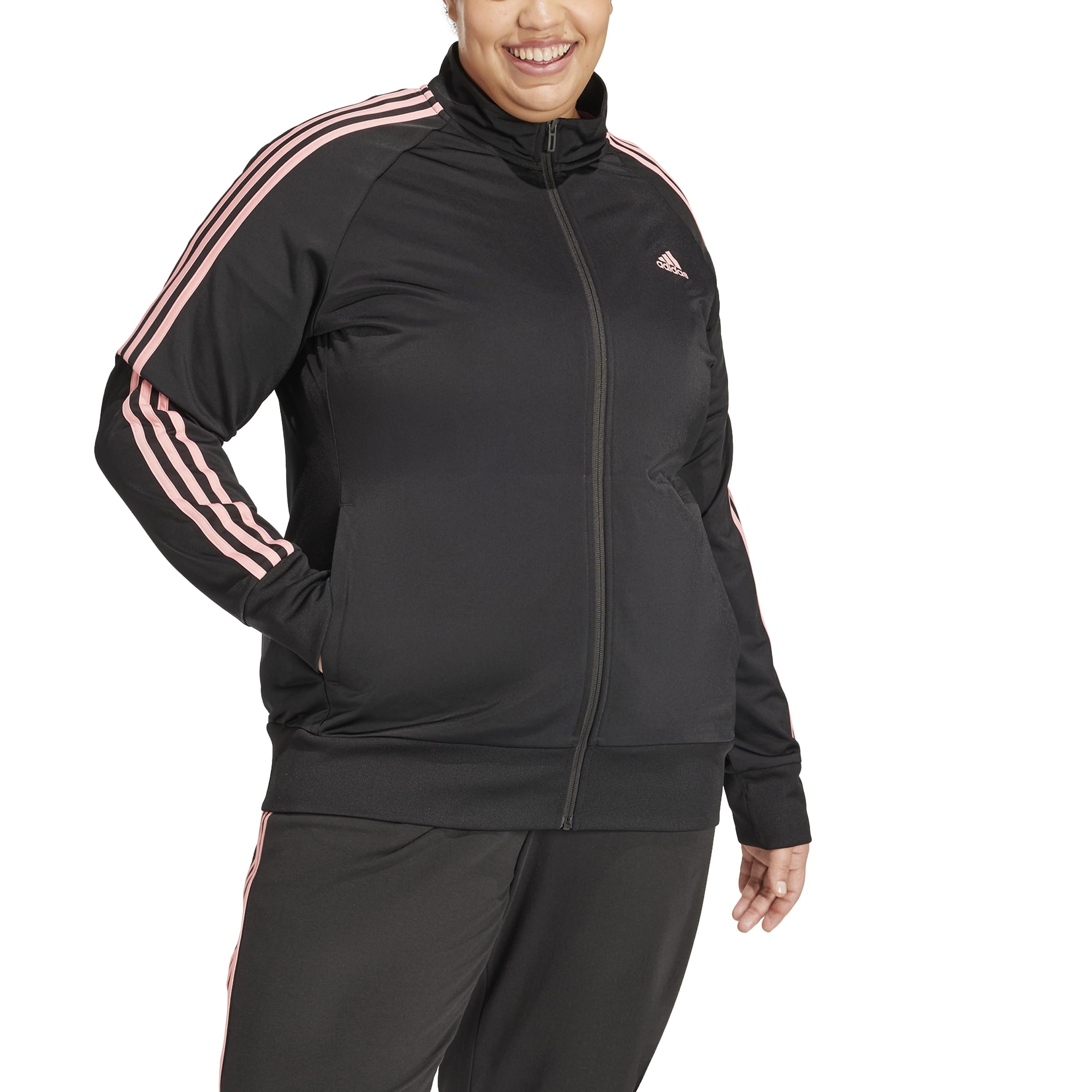 adidas Women's Essentials Warm-Up Slim 3-Stripes Track Jacket