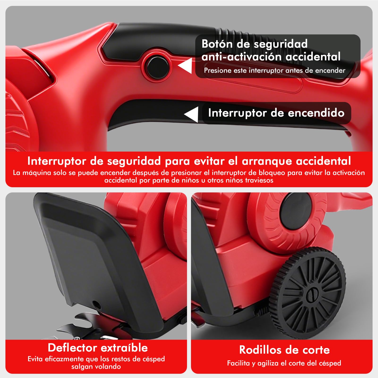 Cortasetos a batería 21 V 2 en 1, Cuchillas 220/135 mm, 2 baterías 1,5 Ah | Tijeras cortacésped con motor de cobre de 550 W, acero al manganeso y cargador europeo para jardín, setos, arbustos y césped
