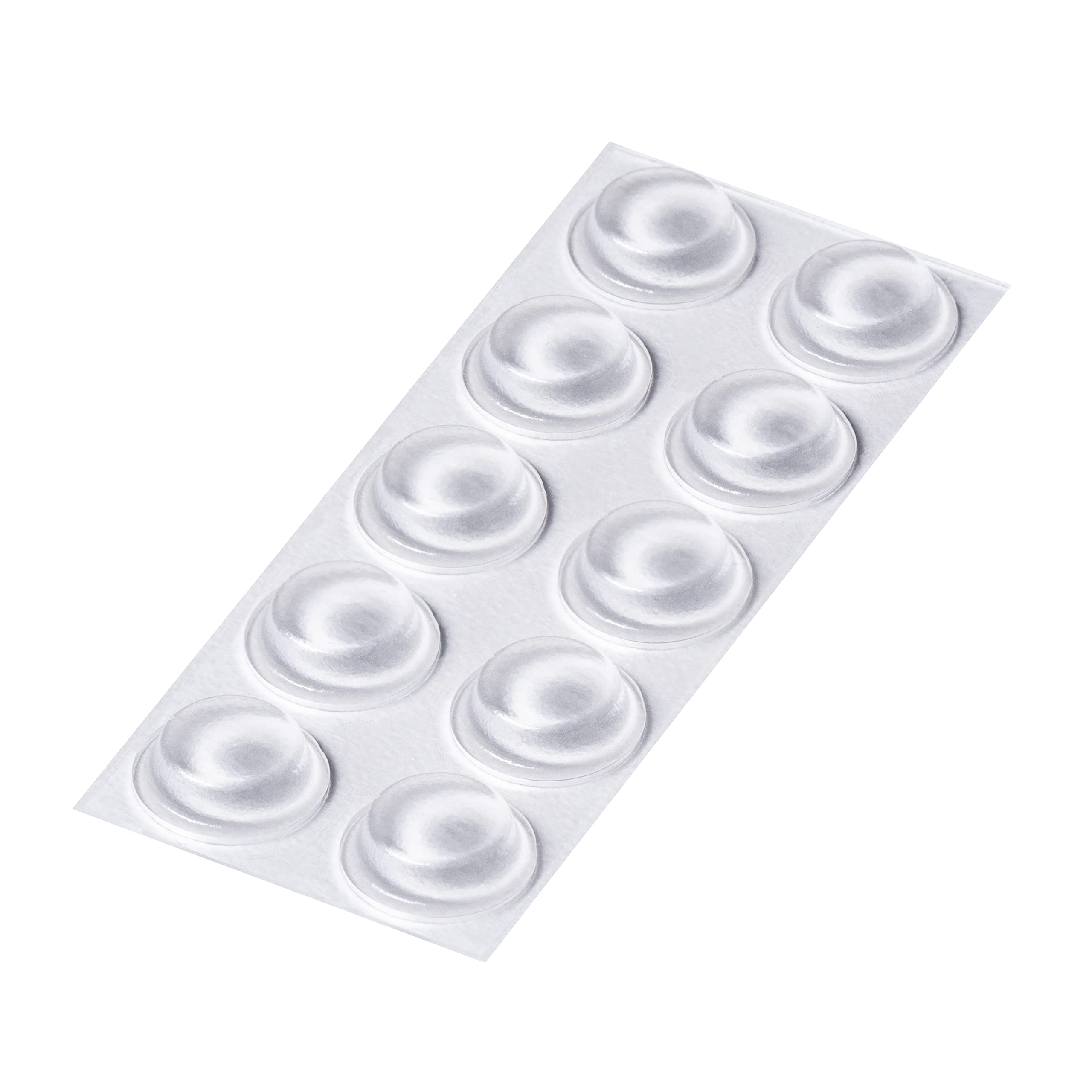 Happy Bananas Clear Self Adhesive Flat Topped Bumper Pads Rubber Feet For Chopping Boards, Worktop Savers, Glass, Crafts - 12.7Mm X 3.5Mm (10)