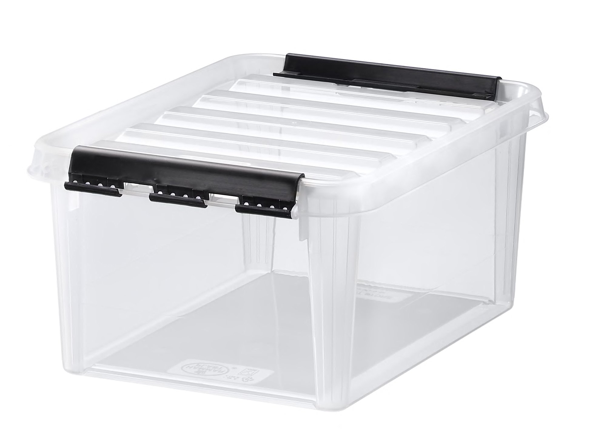Hammarplast 10x Aufbewahrungsbox stapelbare Box Smart Store Classic 10 transparent mit Deckel & Klickverschluss