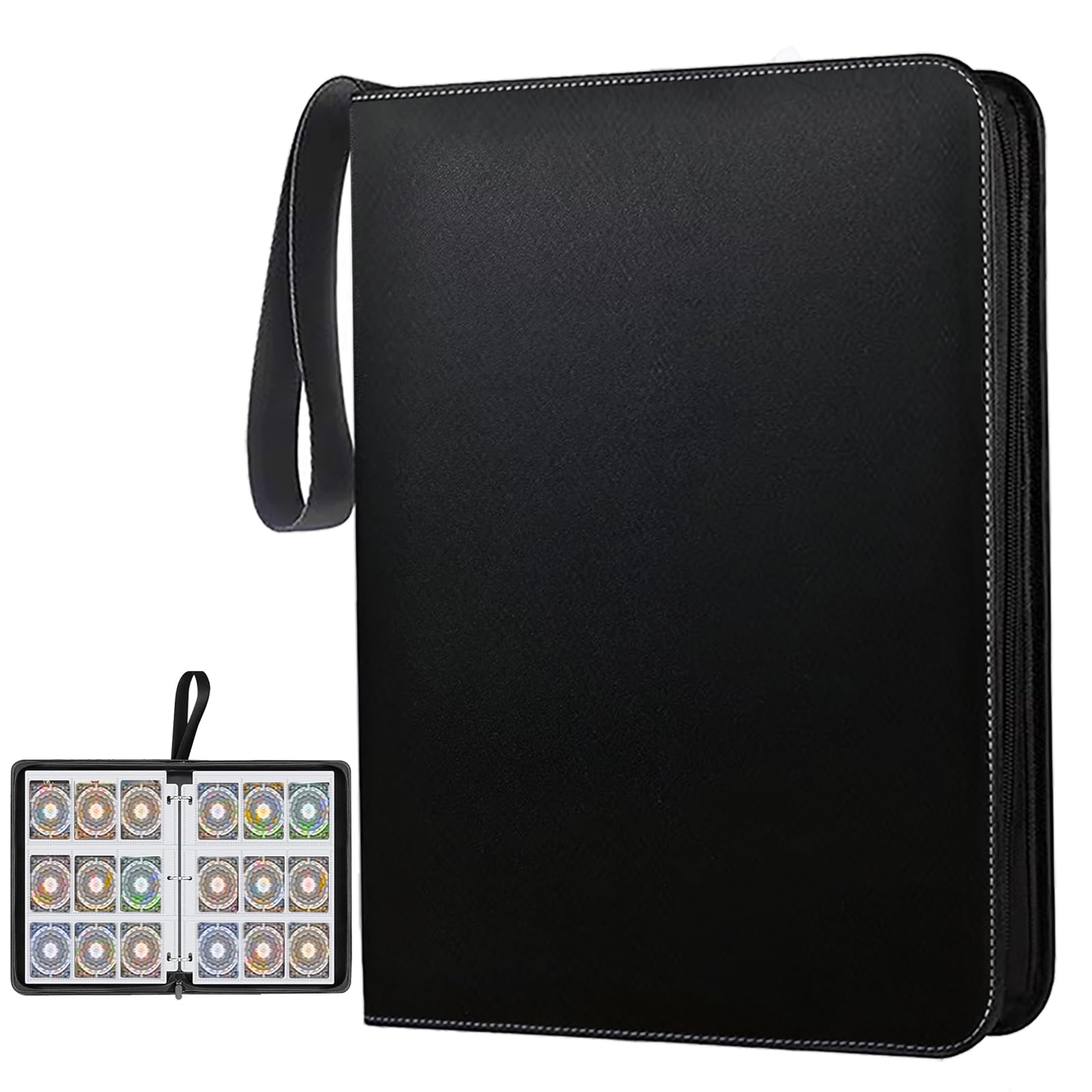 TUHDWJ Trading Card Binder 9 Pocket, Premium PU Leather Trading Card Album, 900 Pockets Card Folder Card Binder Holder Album