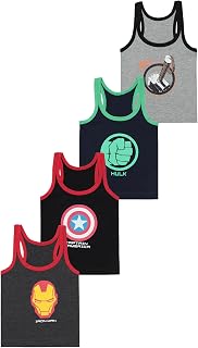 BODYCARE Kids Boy's Regular fit Avenger Printed Vest 100% Cotton Vest for Boys | Skin Friendly | Lightweight | Sleeveless ... Price In India