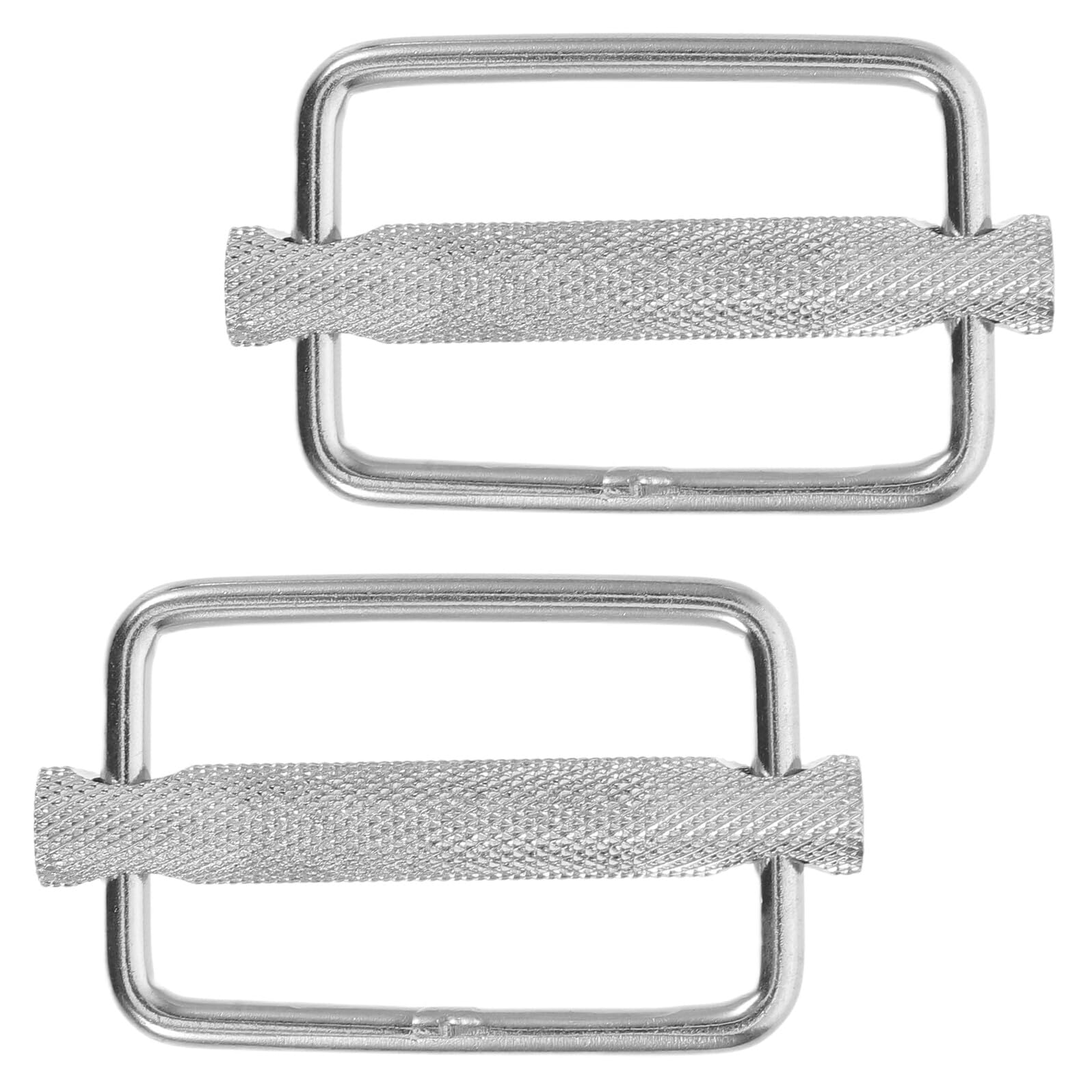 Hebilla de cinturón rectangular HANABASS de acero inoxidable con cierre antideslizante de 2 piezas 8