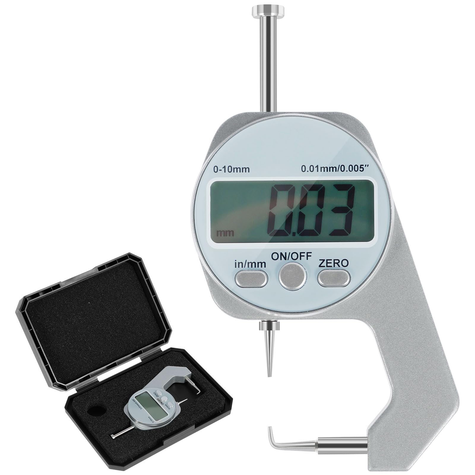 Digitales Dickenmessgerät - Kompakt Mit LCD Display Für Papier & Blech
