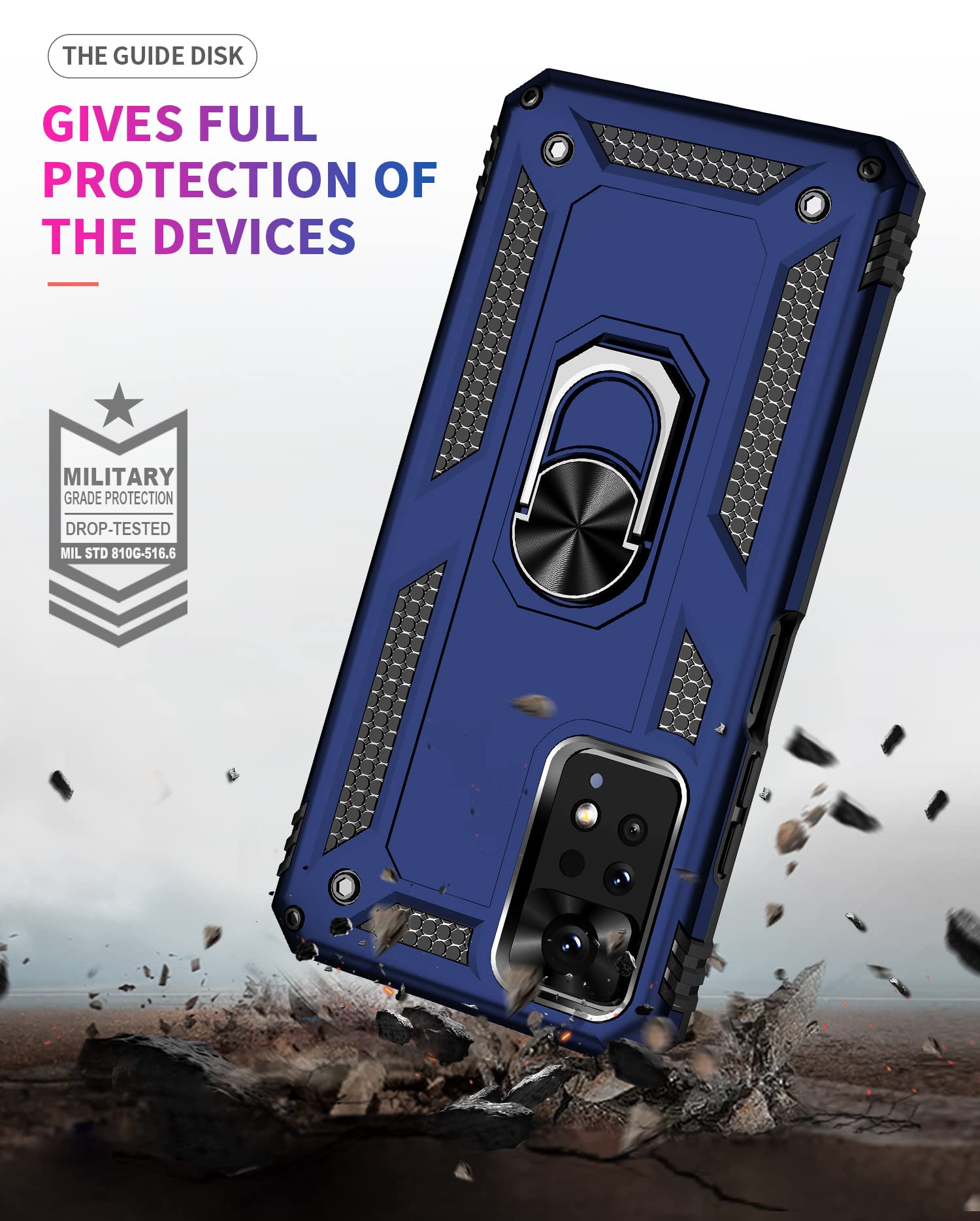 SORAKA Cover per Xiaomi Redmi Note 11 con anello,Custodia in