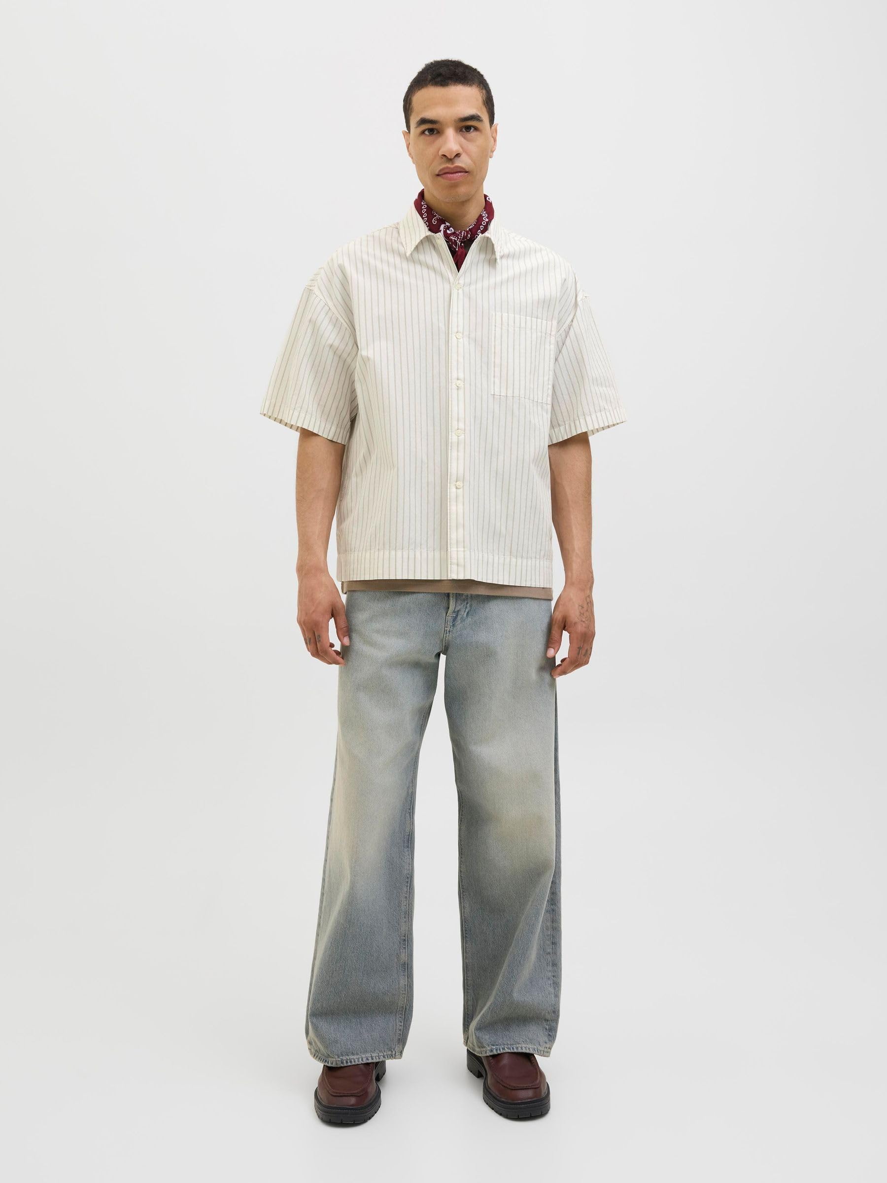 Jorbellagio Poplin Shirt Ss, Cloud Dancer, XL