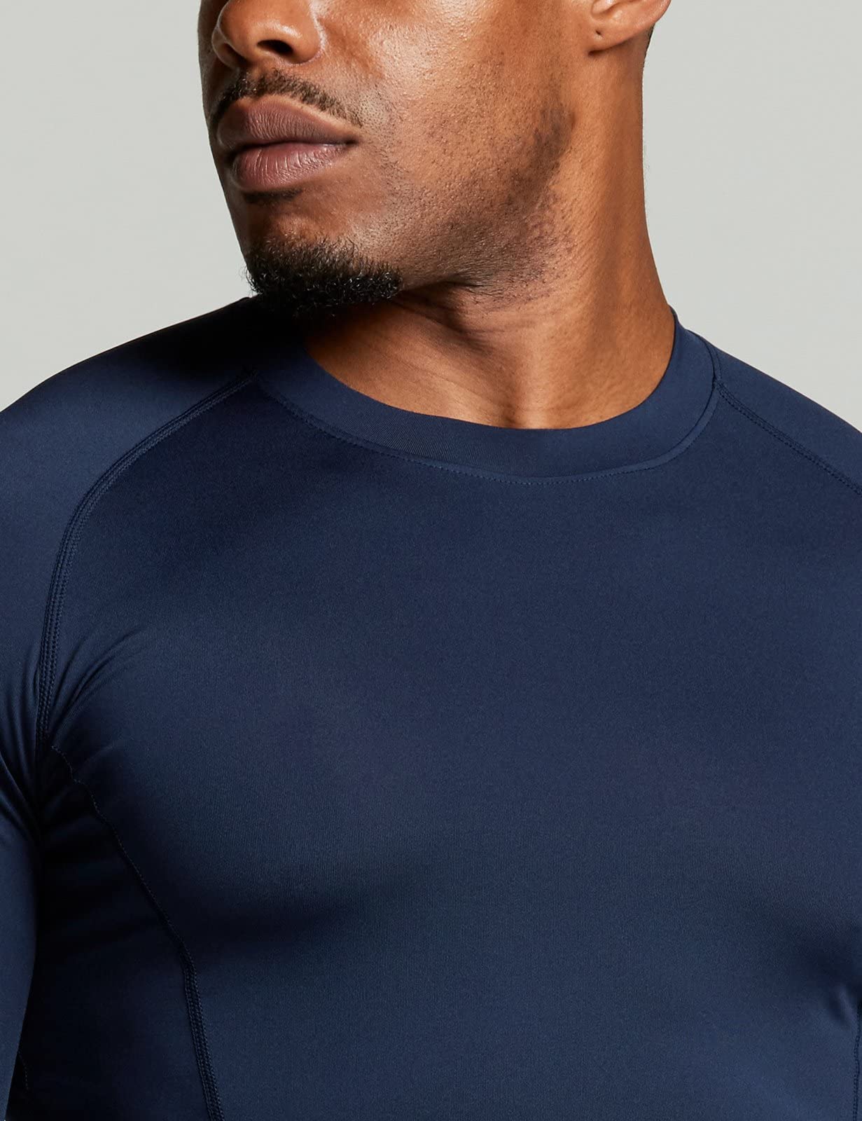 ATHLIO Men's UPF 50+ Long Sleeve Compression Shirts, Water Sports Rash Guard Base Layer, Athletic Workout Shirt