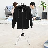 Vista 7 de Cabilock Soporte de vapor para ropa, soporte ajustable para ropa, estante de vapor plegable para ropa, colgador de mano con diseño ergonómico