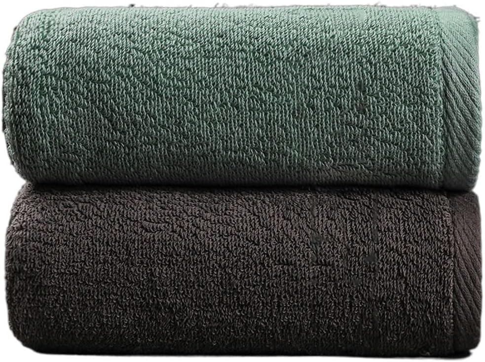 Towel Man wash his face pures Cotton Household Thickening Adult Soft Water Suction Towel Men and Women Bath(B 2PS)