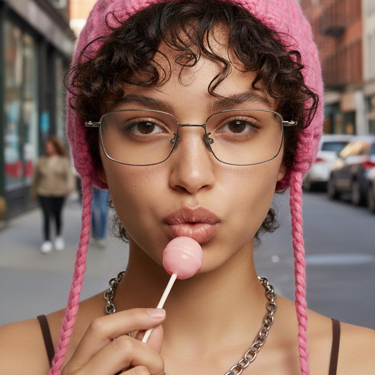 IGnaef Fashion Square Blue Light Blocking Glasses for Women Trendy Rectangle Metal Frame Eyeglasses BL1304 - Image 2