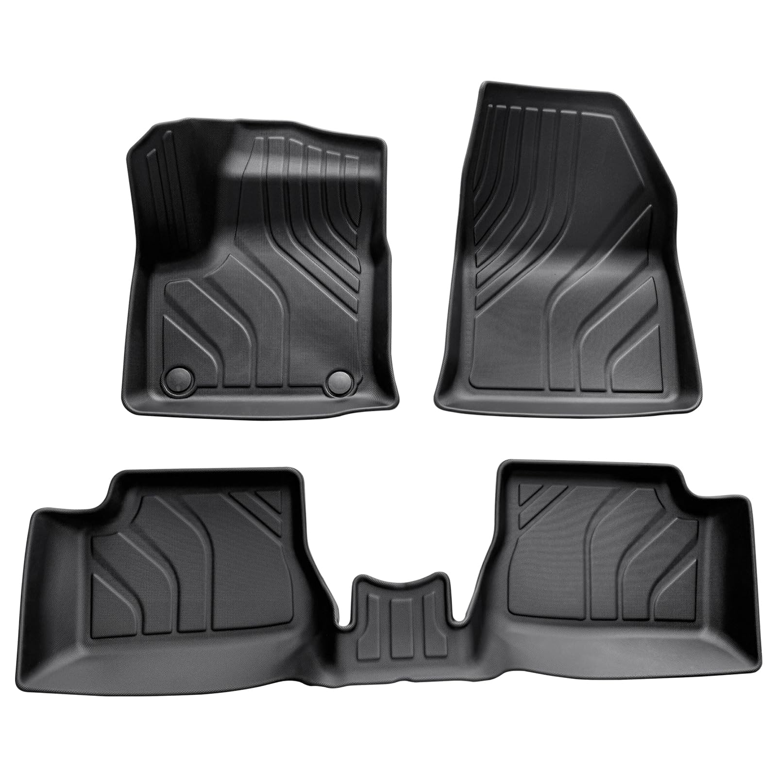 GAFAT Compatible con Opel Mokka-e EV Eléctrico 2021-2024 2025 Alfombrillas Delanteras, Mokka-e Alfombrillas Goma TPE para Todo Tipo de Clima, Originales Escaneo 3D Borde Alto 5-7 CM [No para gasolin]