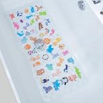 Tapis de bain antidérapant pour baignoire, tapis antidéflagrant pour enfants - Tapis antidérapant pour baignoire - Tapis de douche non glissant pour les tout-petits et l'heure du bain pour bébé (Zoo)