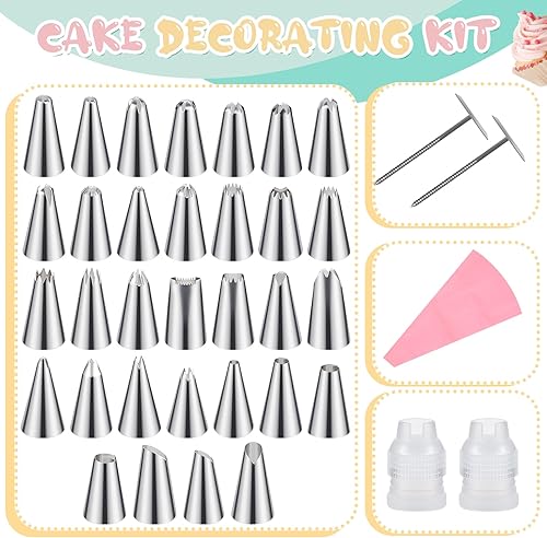 Miniatura 4 de Mifoci Juego de 200 bolsas y puntas, incluye 32 puntas numeradas para glasear pasteles y bolsas de pastelería desechables de 12 pulgadas, kit de