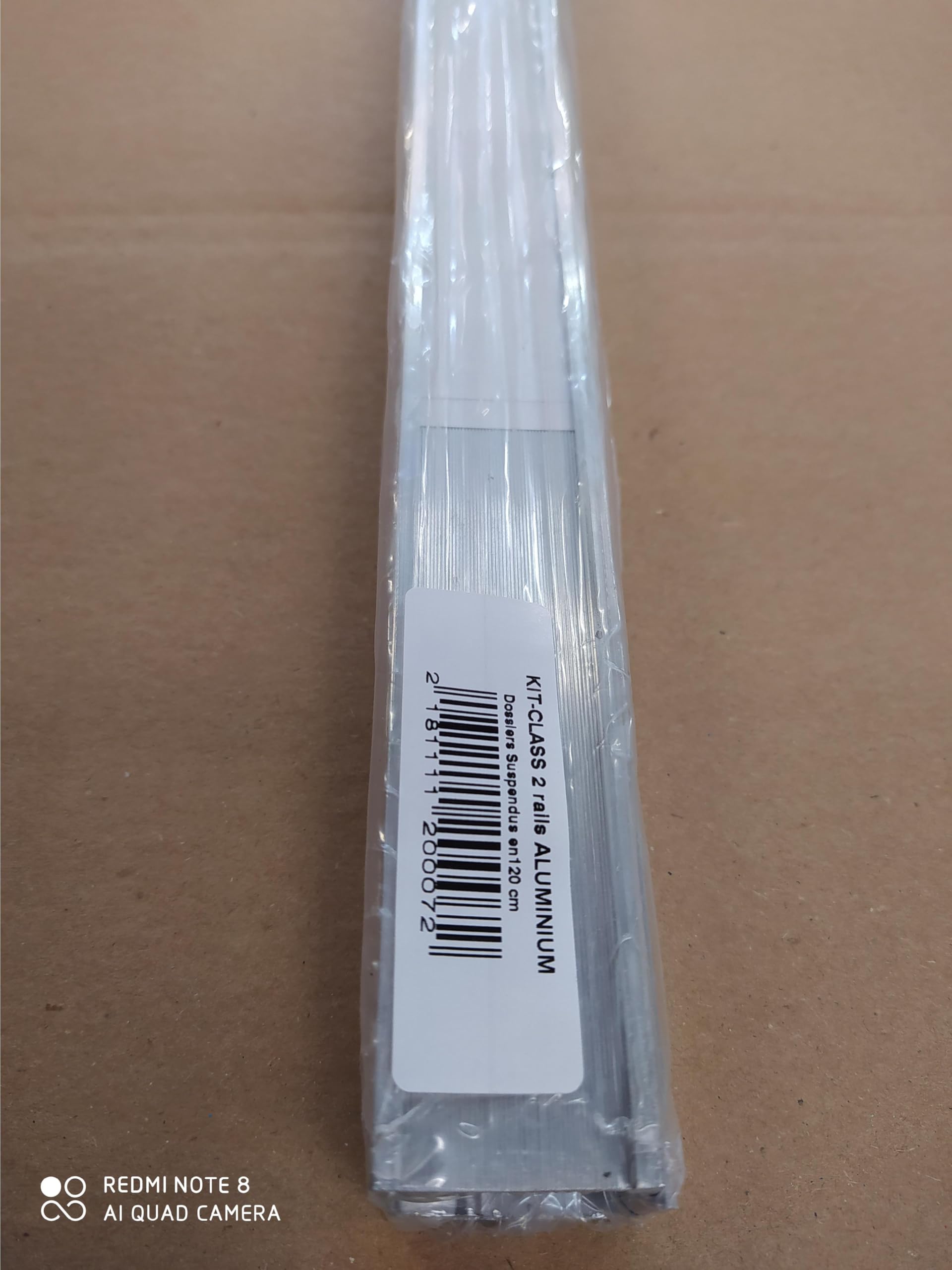 Juego de 2 rieles de 76 cm, soporte para carpetas colgantes (carpetas colgantes no incluidas), de aluminio para atornillar bajo estante de madera