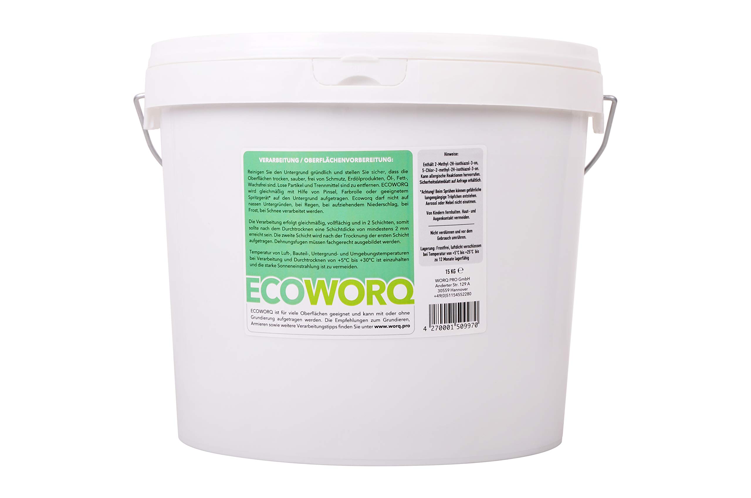 Ecoworq Flüssigkunststoff Dachbeschichtung 15 KG Flachdachabdichtung