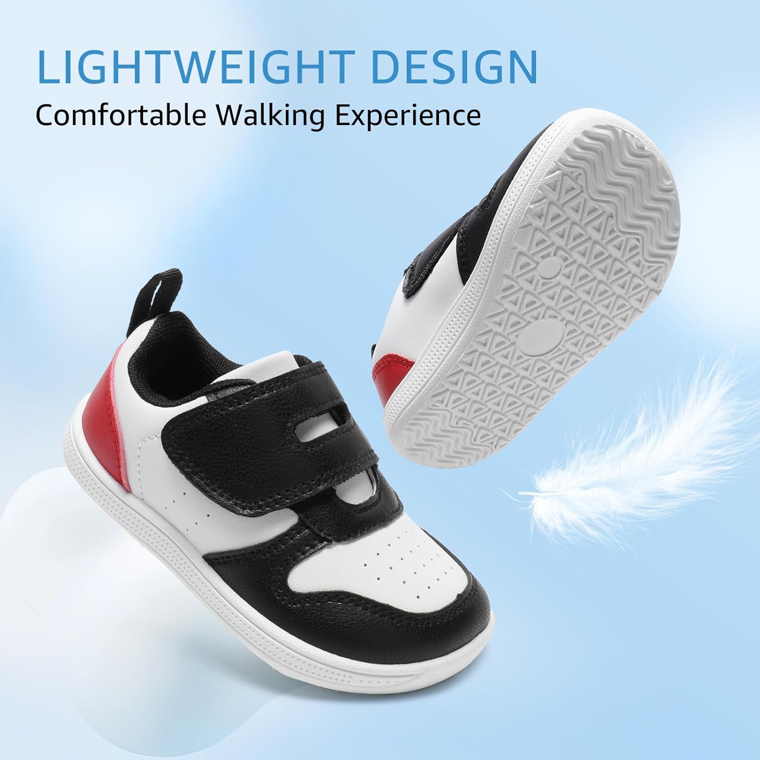 Toddler Wide Toe Box Barefoot Shoes Boys Girls Sneakers Zero Drop Kid Tennis Running Shoes Lightweight Non-Slip Comfortable Leather First Walking Shoe Outdoor Activities School - Image 8