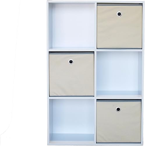 Miniatura 10 de Proman Products Estantería organizadora de almacenamiento de 6 cubos, 36 pulgadas de alto x 24 pulgadas de ancho x 12 pulgadas de profundidad, color