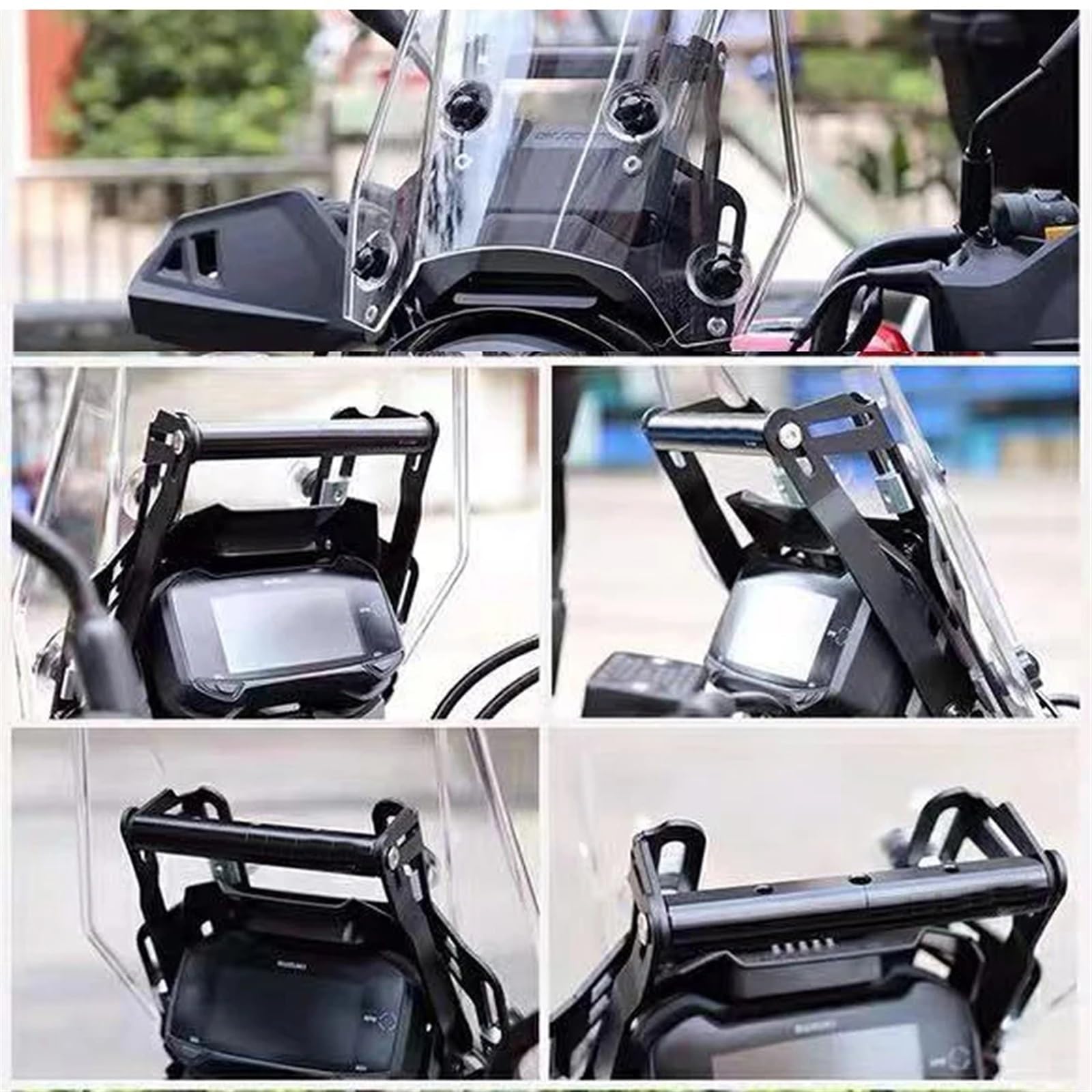 Soporte Navegación GPS para Suzuki DL250 para VERSYS DL 250 Soporte Navegación para Motocicleta Ajuste Función Elevación Parabrisas Soporte Navegación para Teléfono GPS Soporte para Navegación GPS