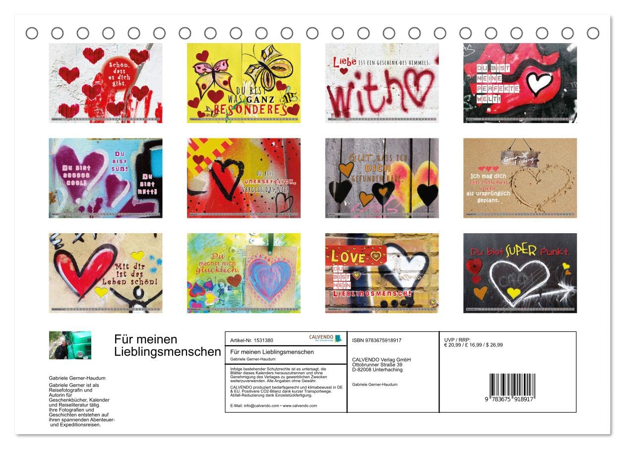 Für meinen Lieblingsmenschen (Tischkalender 2024 DIN A5 quer), CALVENDO Monatskalender: Das perfekte und besondere Geschenk für Deine Liebste oder Deinen Liebsten! (CALVENDO Menschen)