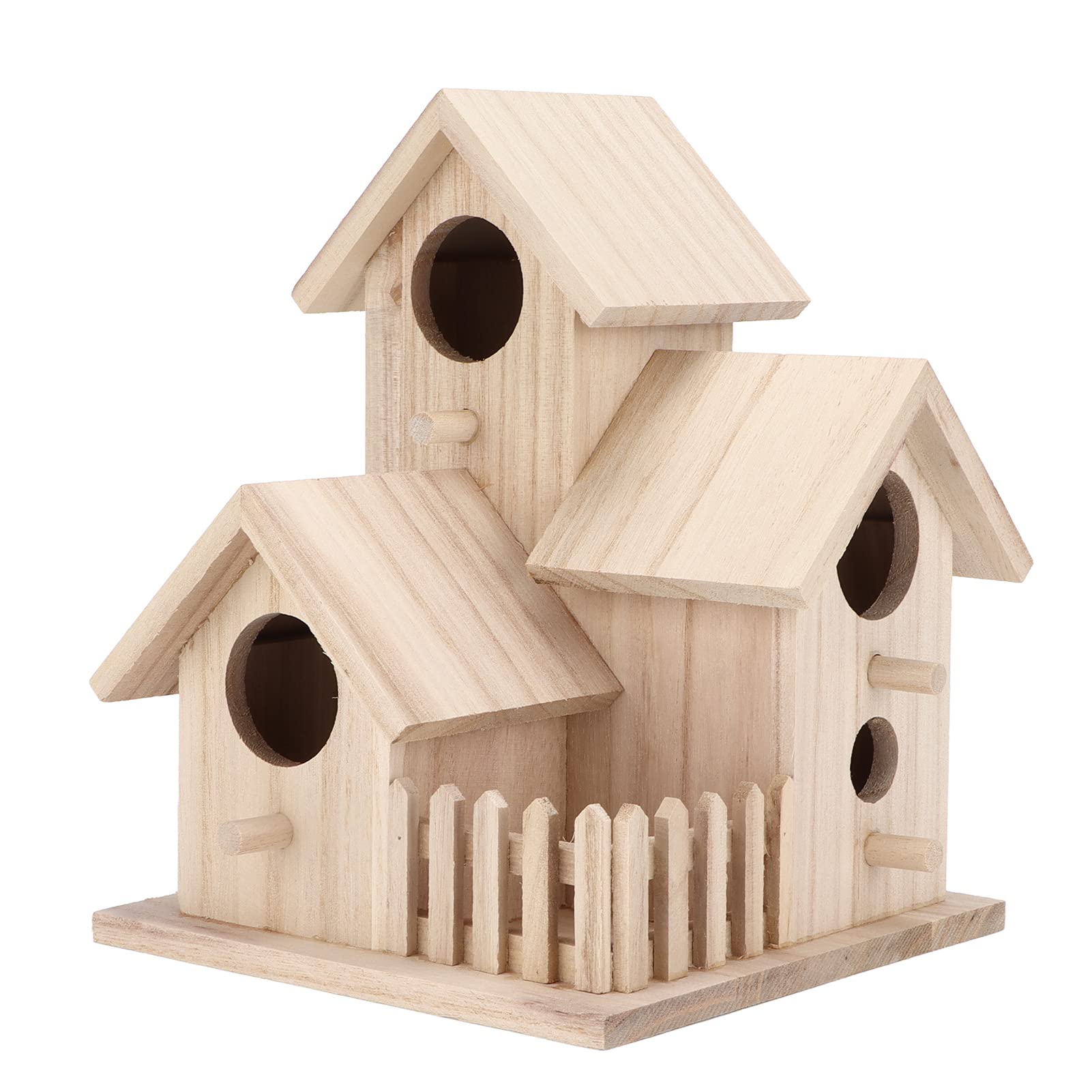 Outdoor Birdhouse Unfinished Wood Bird House Kits to Paint for Kids Birdcages for Outdoors Hanging, 15.5 x 15.5 x 20cm()