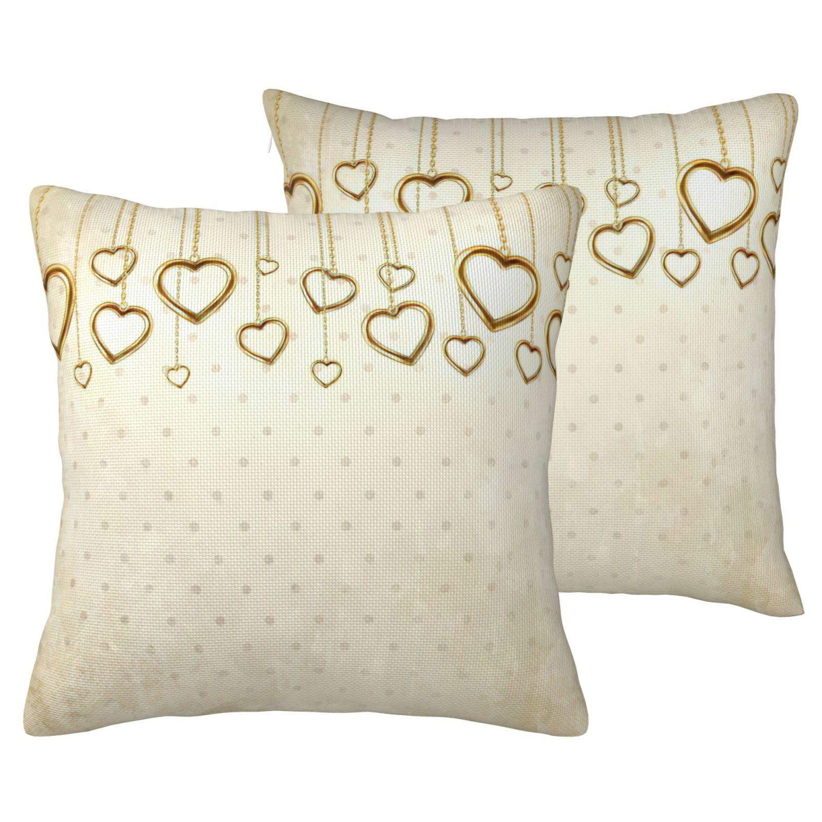 Housse de coussin Saint-Valentin aux finitions soignées pour grand canapé