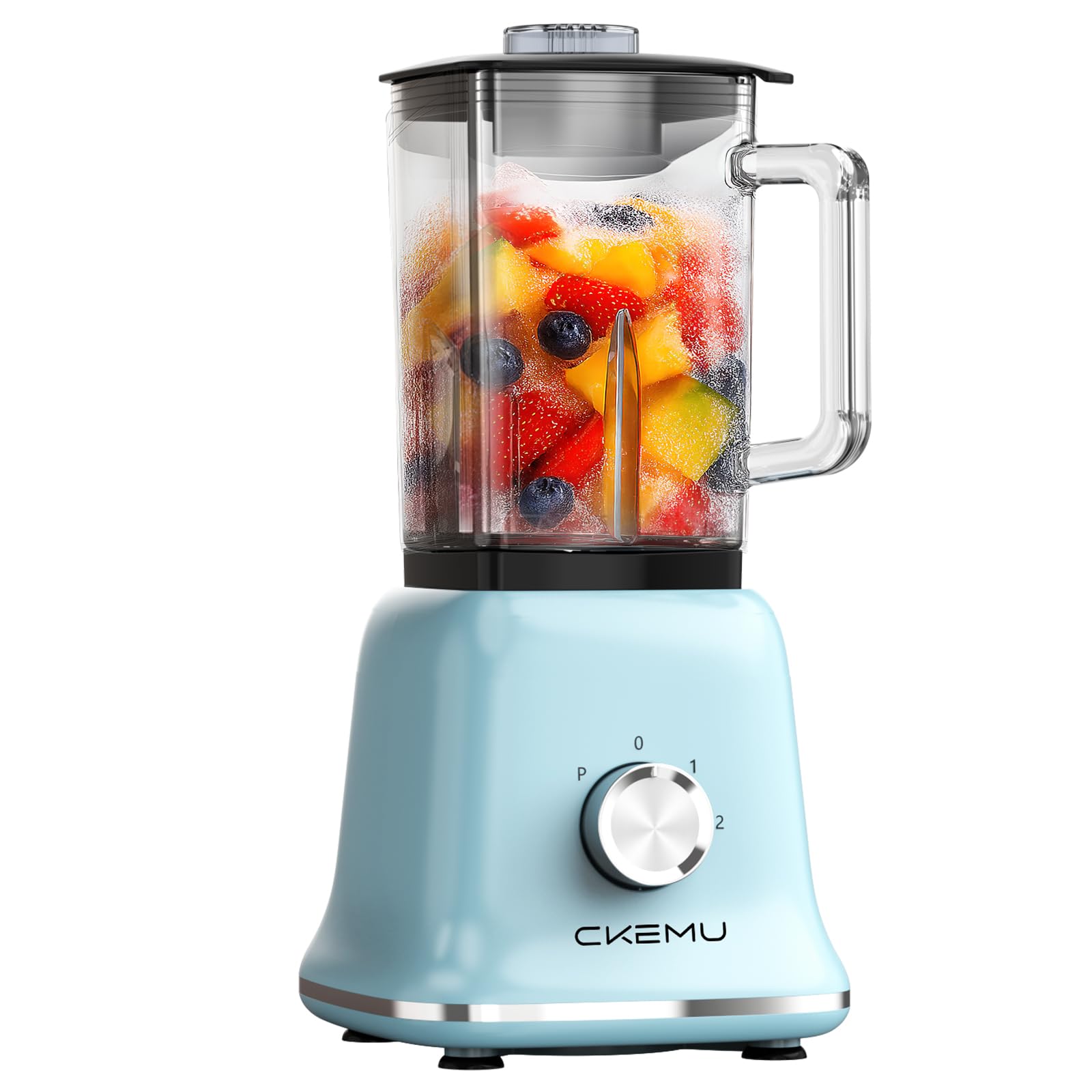 Professional Blender For Smoothies 58 Oz Glass Jar Glass Blender Including Puree Crush Ice Functions 750 Watts B02