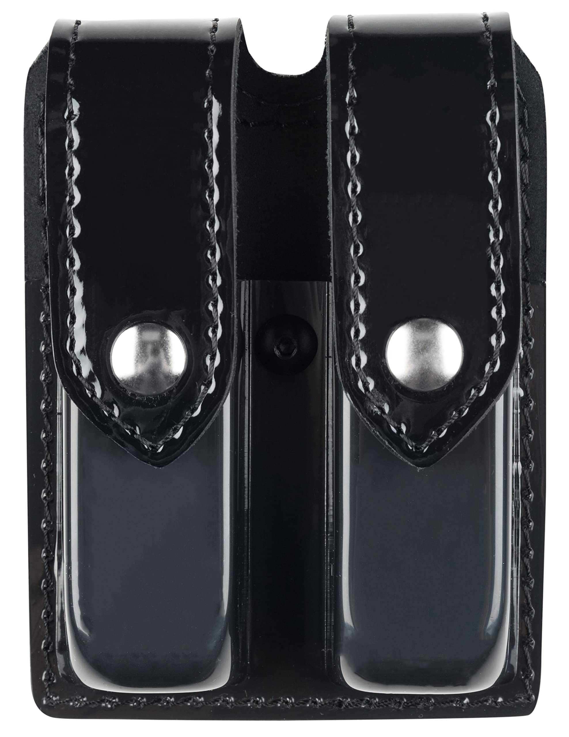 Bianchi Model 77 Double Magazine Pouch For Glock 17/22 - Basket Weave, Black