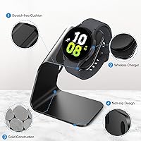 Vista 3 de NANW Base de carga compatible con Samsung Galaxy Watch 7/6/5 Pro/4/3/Active 2 - Cable de carga de repuesto USB, accesorios de soporte de muelle