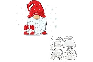 Christmas Gift Gnome Metal Die Cuts