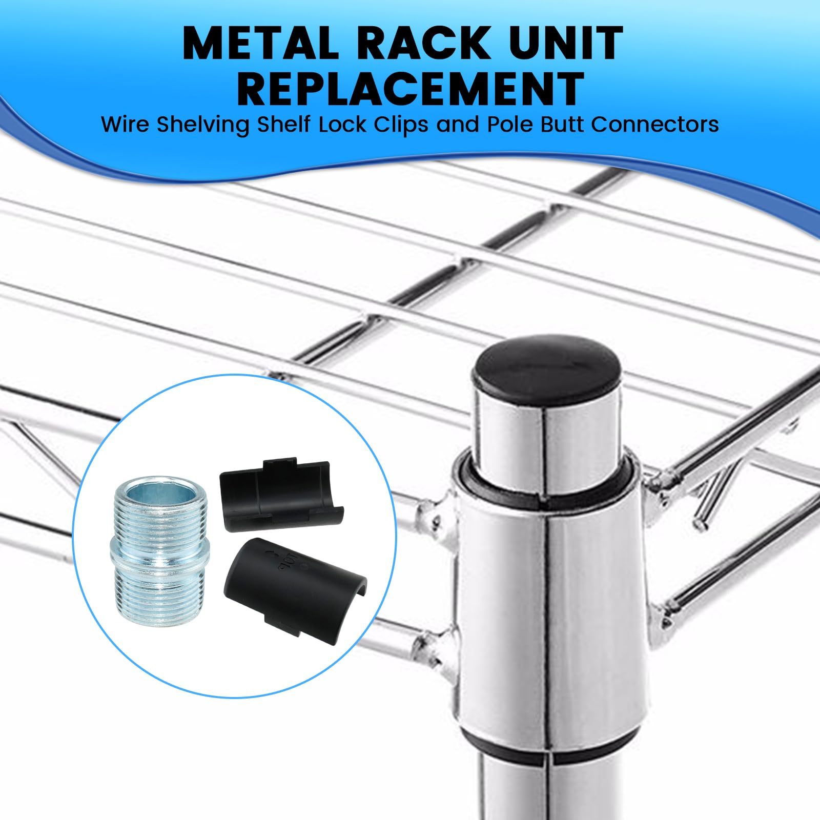 SDTC Shelf Clips - Secure Wire Shelving -7