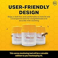 Vista 3 de Mann Lake Varroa EasyCheck, monitoreo de precisión para una salud óptima de la colmena, para lavado con alcohol y métodos de monitoreo de ácaros