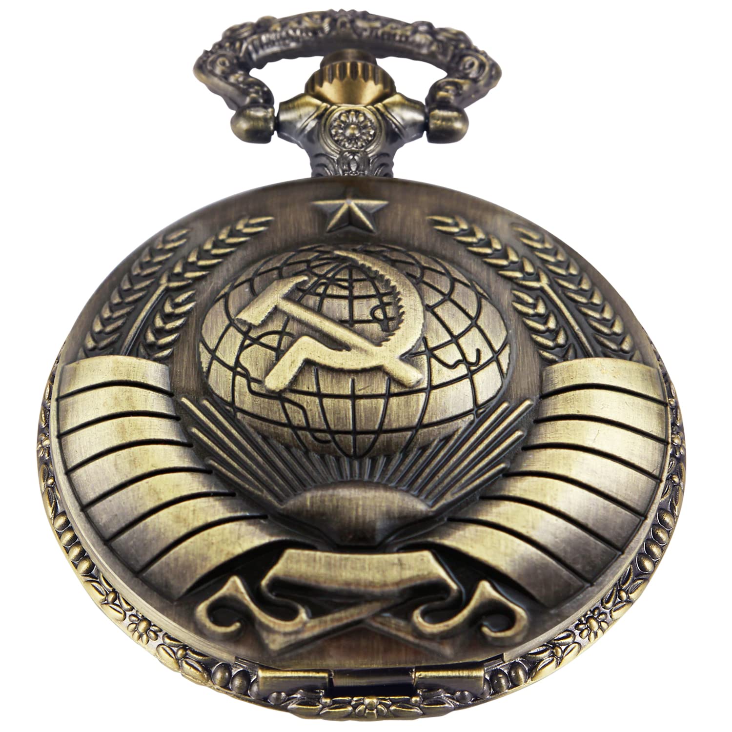 Men's Pocket Watch, Arabic Digital Dial Pocket Watches with Chain