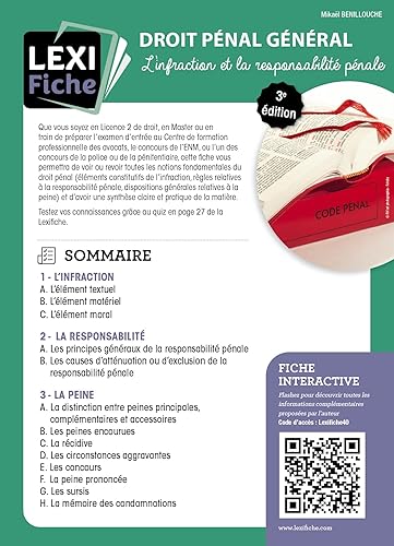 Droit pénal général: L'infraction et la responsabilité pénale