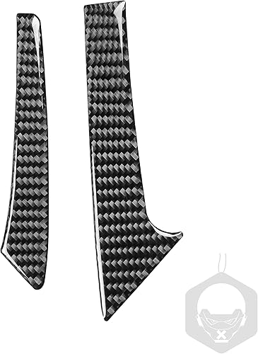 Miniatura 2 de RRX 2 piezas para 2014 2015 2016 2017 2018 2019 Chevrolet Corvette C7 Z06 consola central cubierta de agarre de agarre de fibra de carbono real,