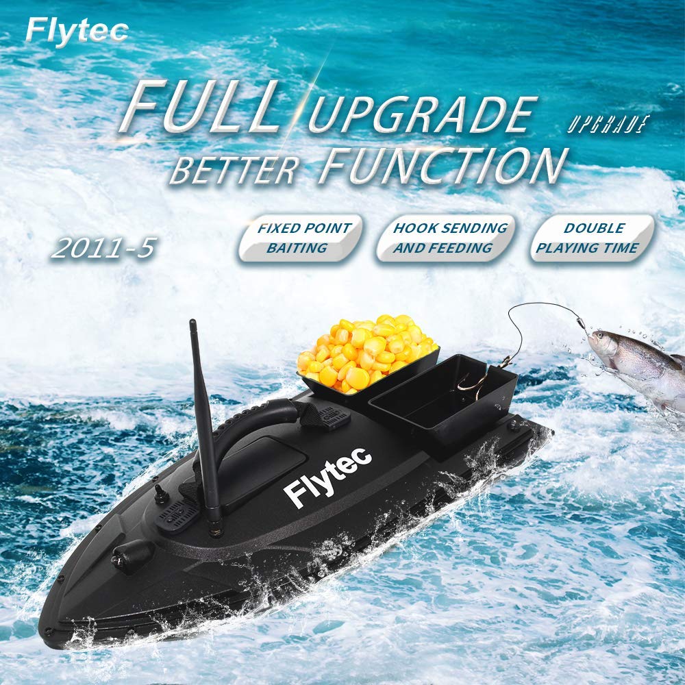 1 2011-5 Barco de pesca Buscador de peces Barco de cebo de pesca Barco de 1,5 kg Carga de gran capacidad 500 m Control remoto doble motor RC Accesorios de barco al aire libre regalos de