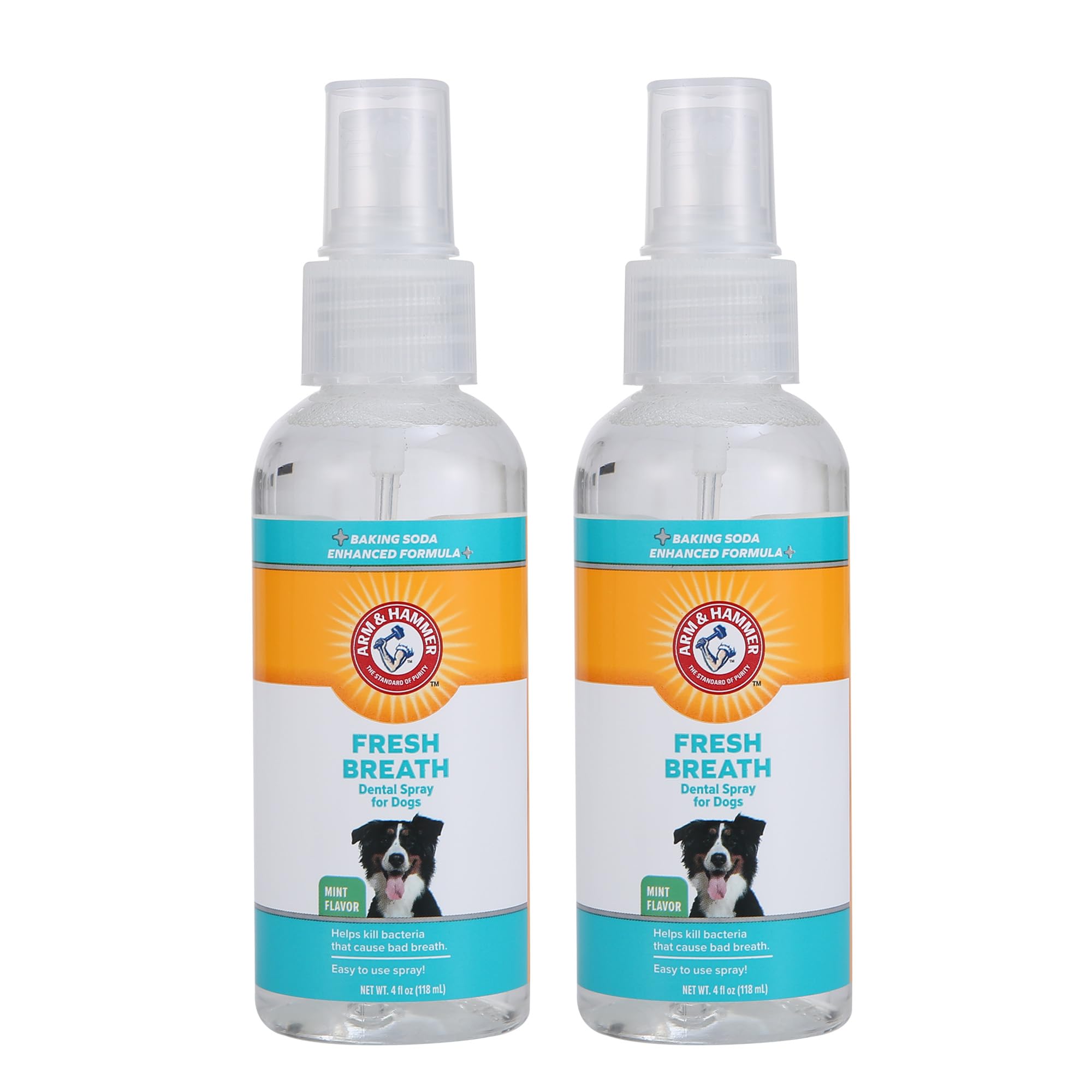 Arm &amp; Hammer Dog Oral Care Breath Spray, Mint Flavor, 4 Fl Oz Bottle, 2-Pk