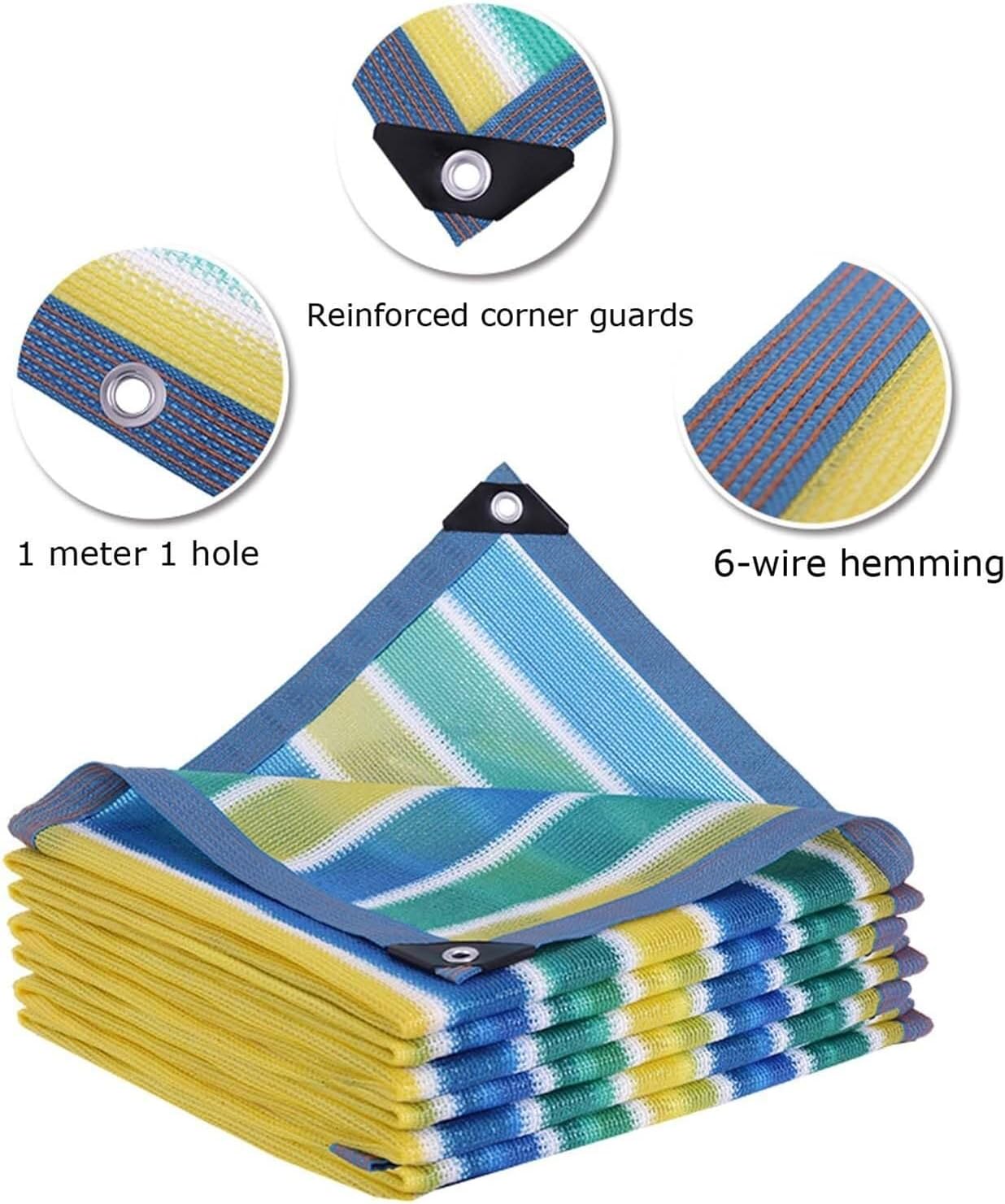 Shade Cloth with Grommets,Sunblock Sun Shade Net UV Resistant Netting,Outdoor Shade Mesh Cover,Sunscreen Fabric,Shade Canopy for Greenhouse Garden Patio Backyard Car
