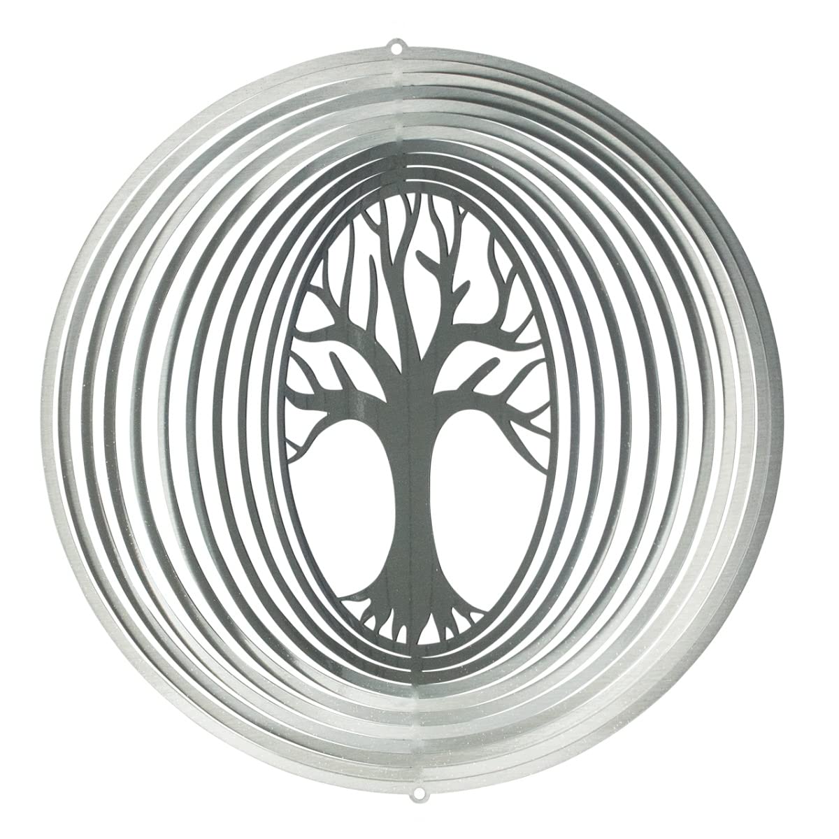 CIM Stainless steel wind spinner - LEBENSBAUM TREE OF LIFE 200 - light reflecting - diameter: 20cm - including ball bearing swivel and hook