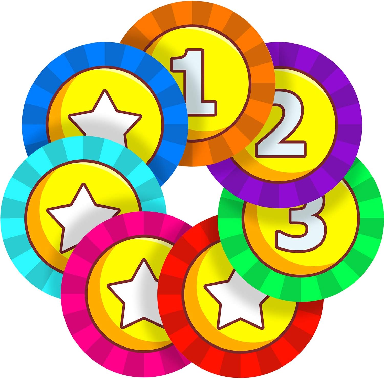 Sports Day 1st 2nd 3rd Reward Sticker Labels Children Parent Teacher ...