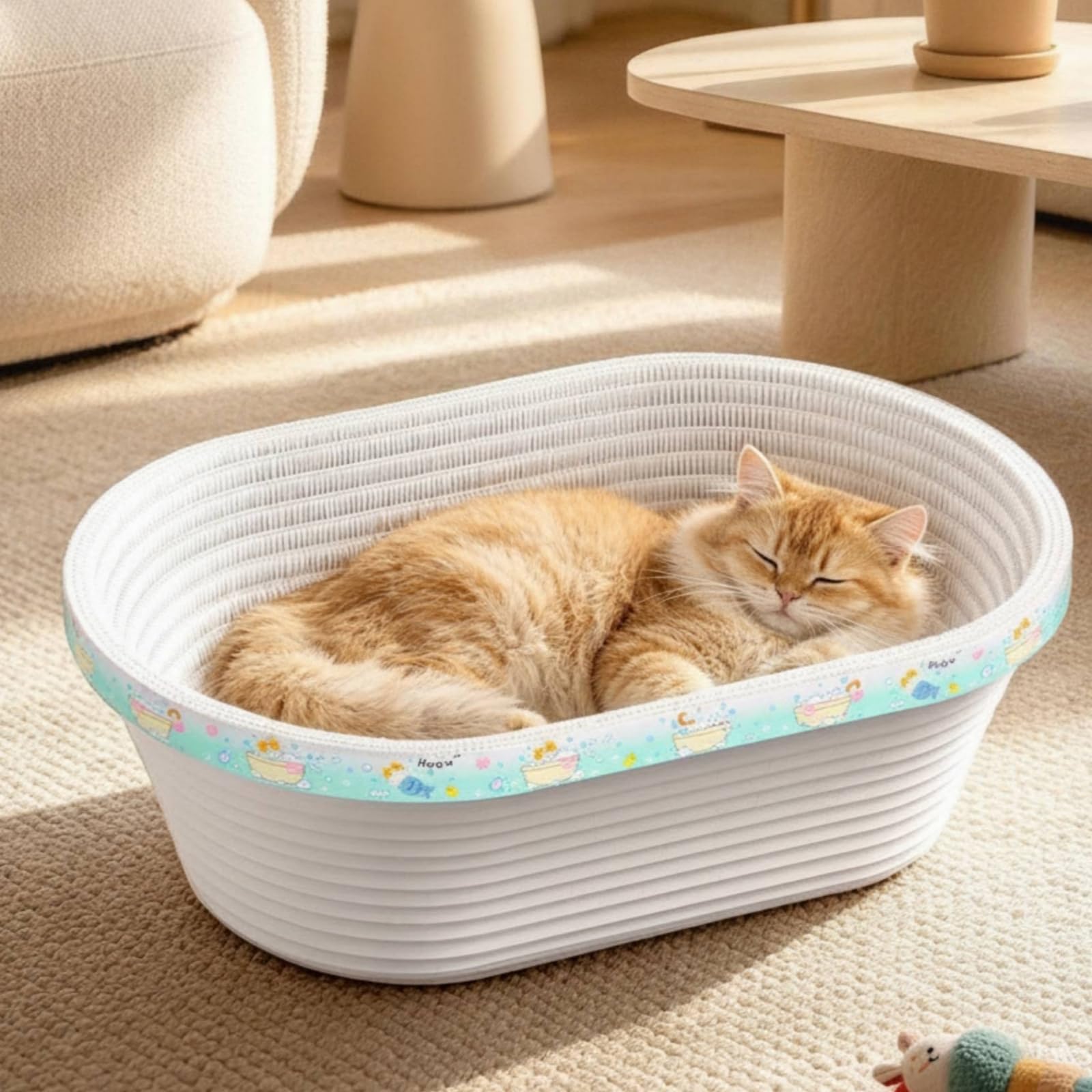 Cuccia a Ciotola per Gatti Accogliente, Grande 66 × 45 × 18 Cm
