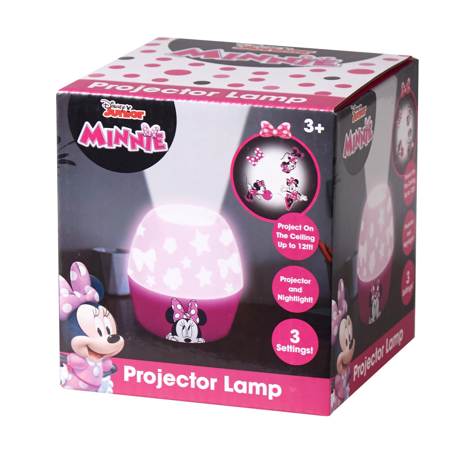 Idea Nuova Disney Minnie Mouse Scene Projection Kids Lamp and Nightlight