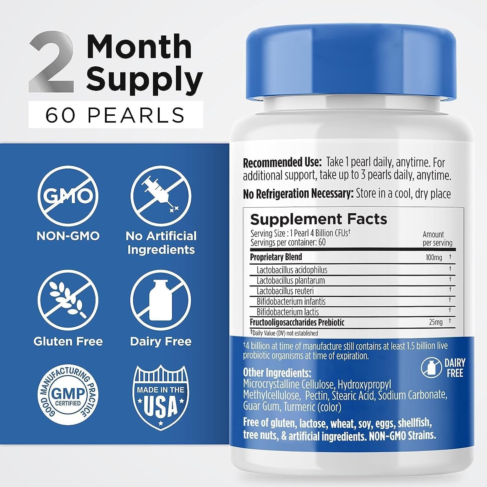Probiotics for Women & Men - Probiotic & Prebiotics 60-Day Supply — Amazon image 4