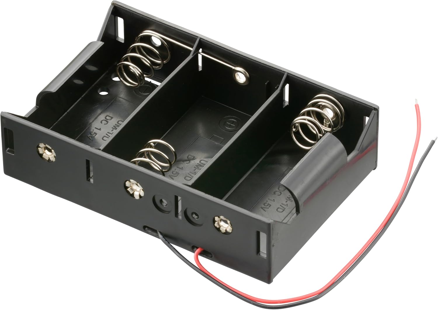 Amazon | オーム電機 電池ケース 単1×3コ用 リード線付き 電池ボックス 工作用 KIT-UM1X3 06-4944 OHM ...