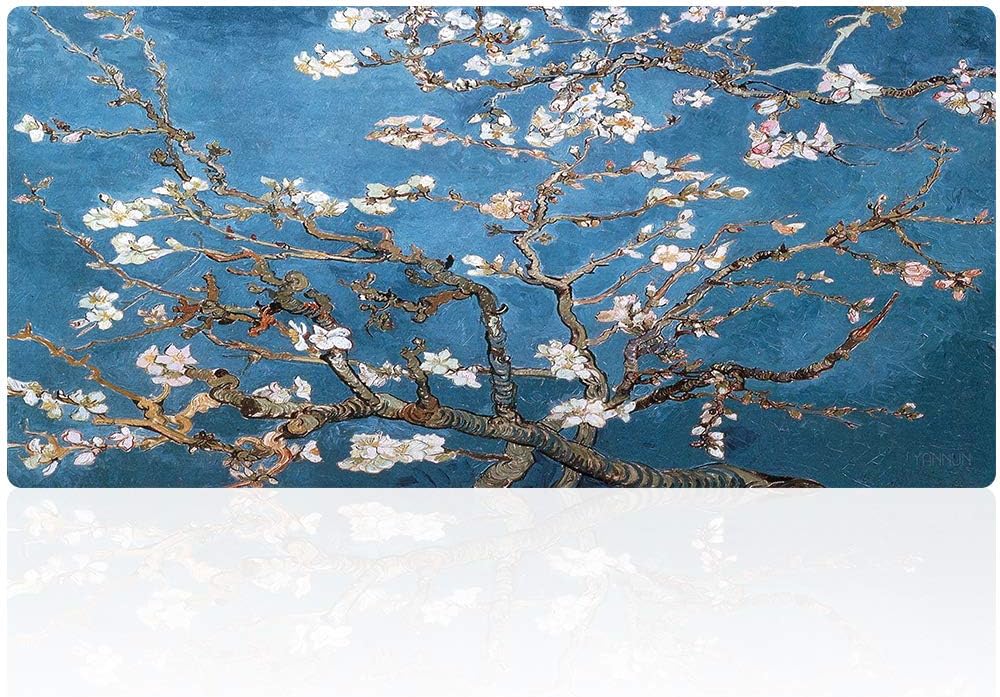 Extended Gaming Mouse Pad - Non-Slip Water-Resistant Rubber Base Computer Keyboard Mouse Mat, Durable Gaming Mouse mat XX-Large, Ideal for Work & Game (90x40 folwerY32)