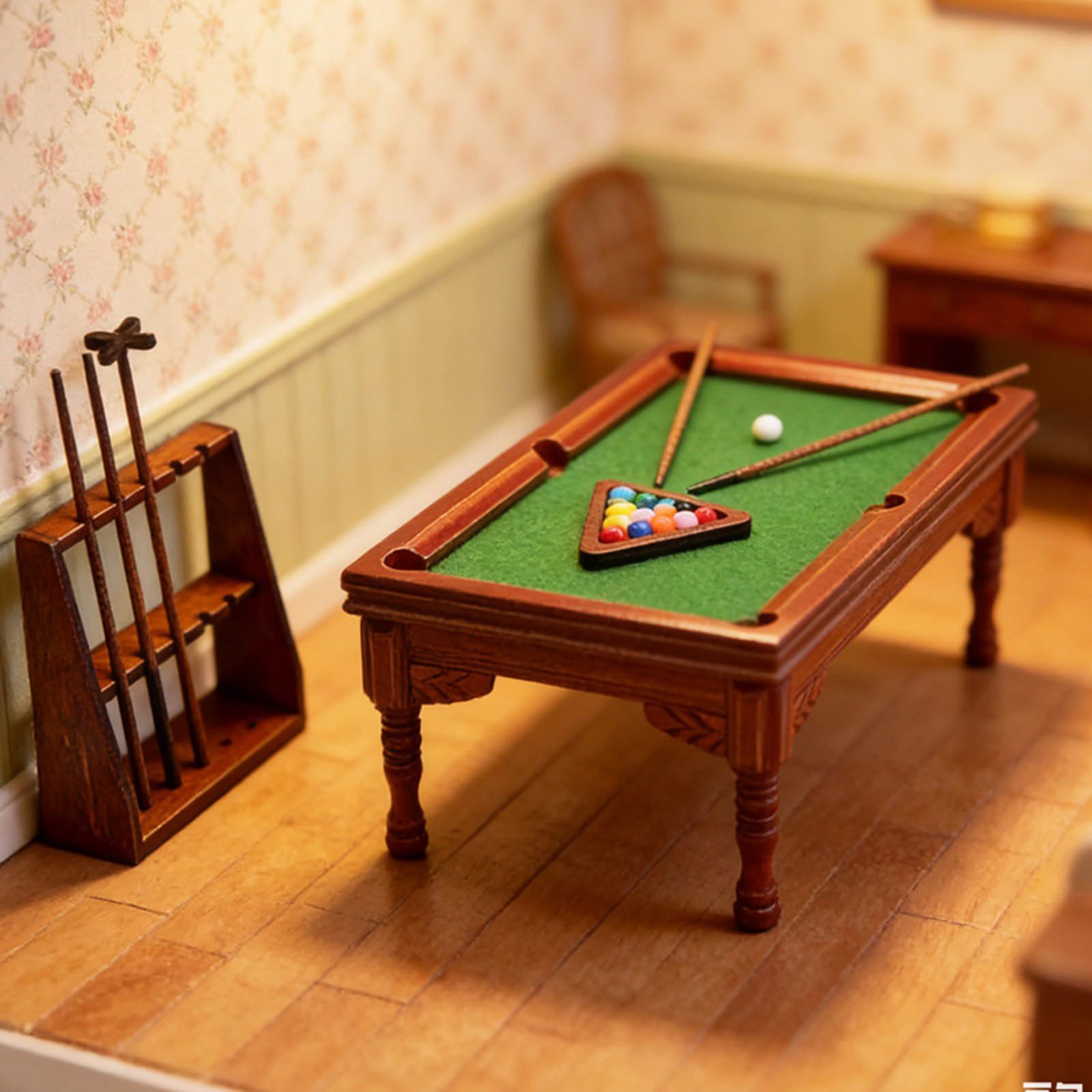 Dollhouses Minis - Mesa de billar (escala 1:12, madera)